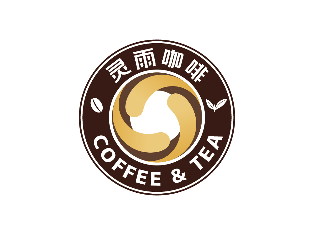标志设计—蓝山灵雨咖啡品牌形象图0