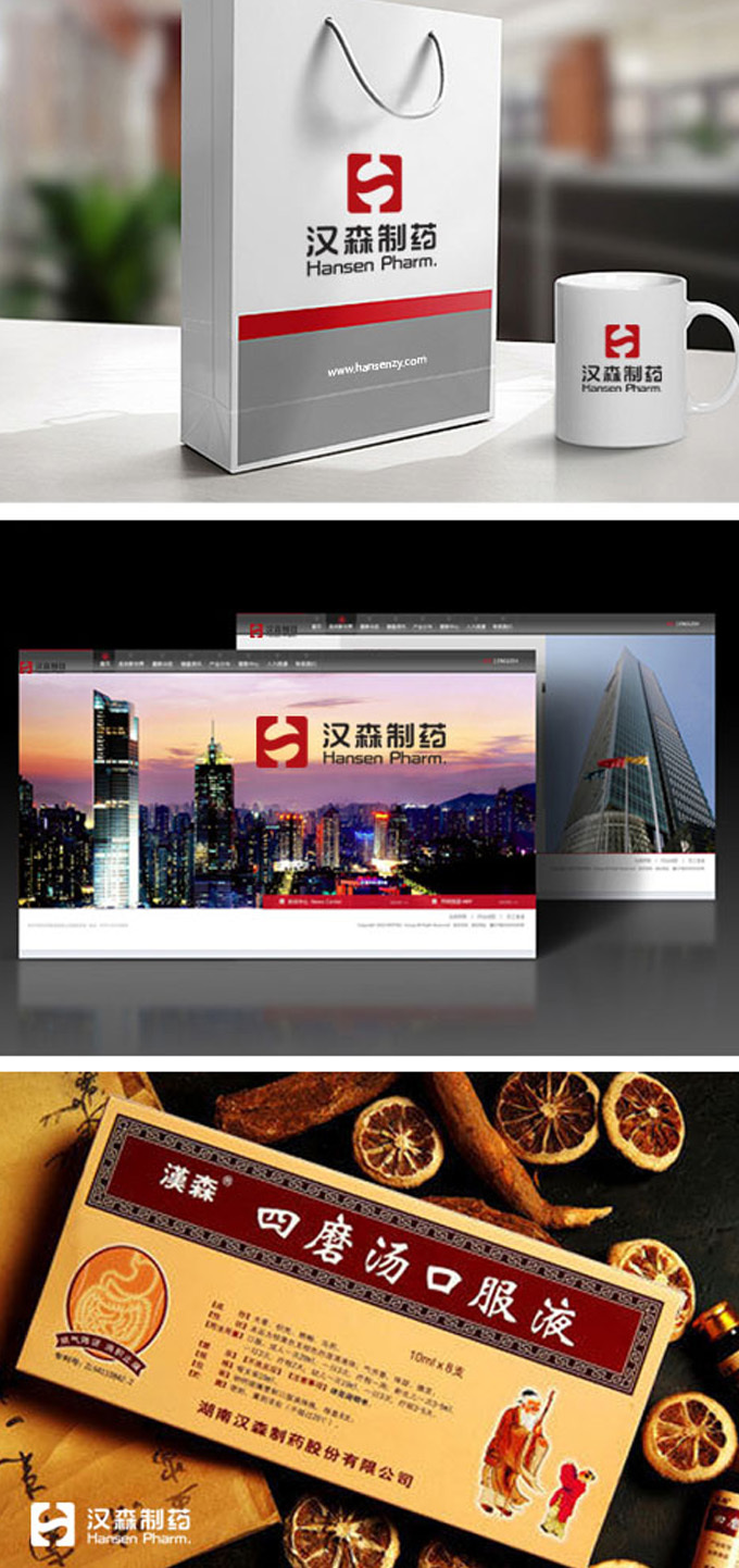 湖南漢森制藥集團(tuán)有限公司logo設(shè)計(jì)圖1