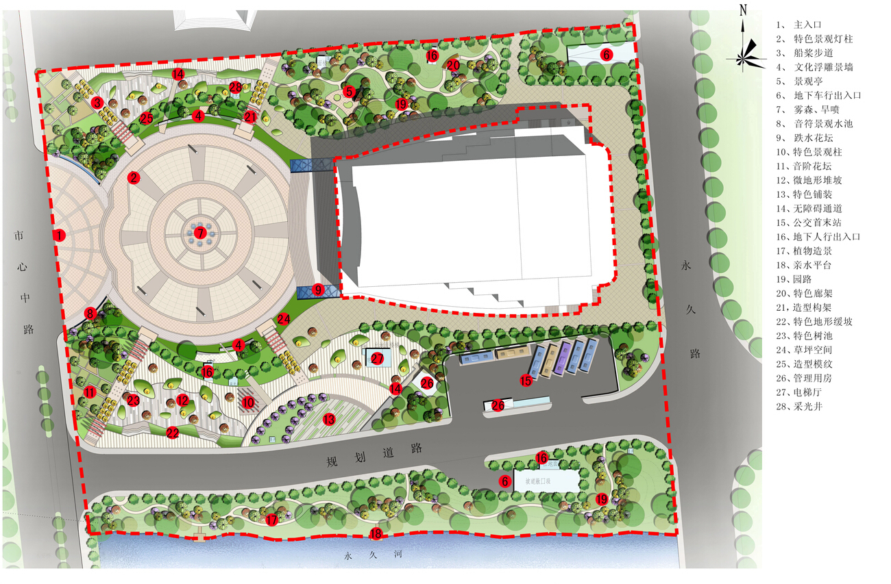 萧山歌剧院广场绿化方案设计图0