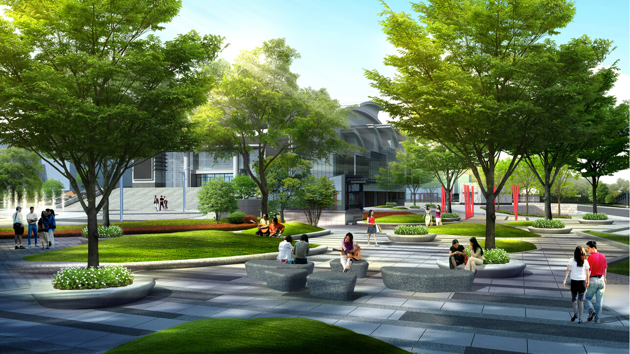 萧山歌剧院广场绿化方案设计图2