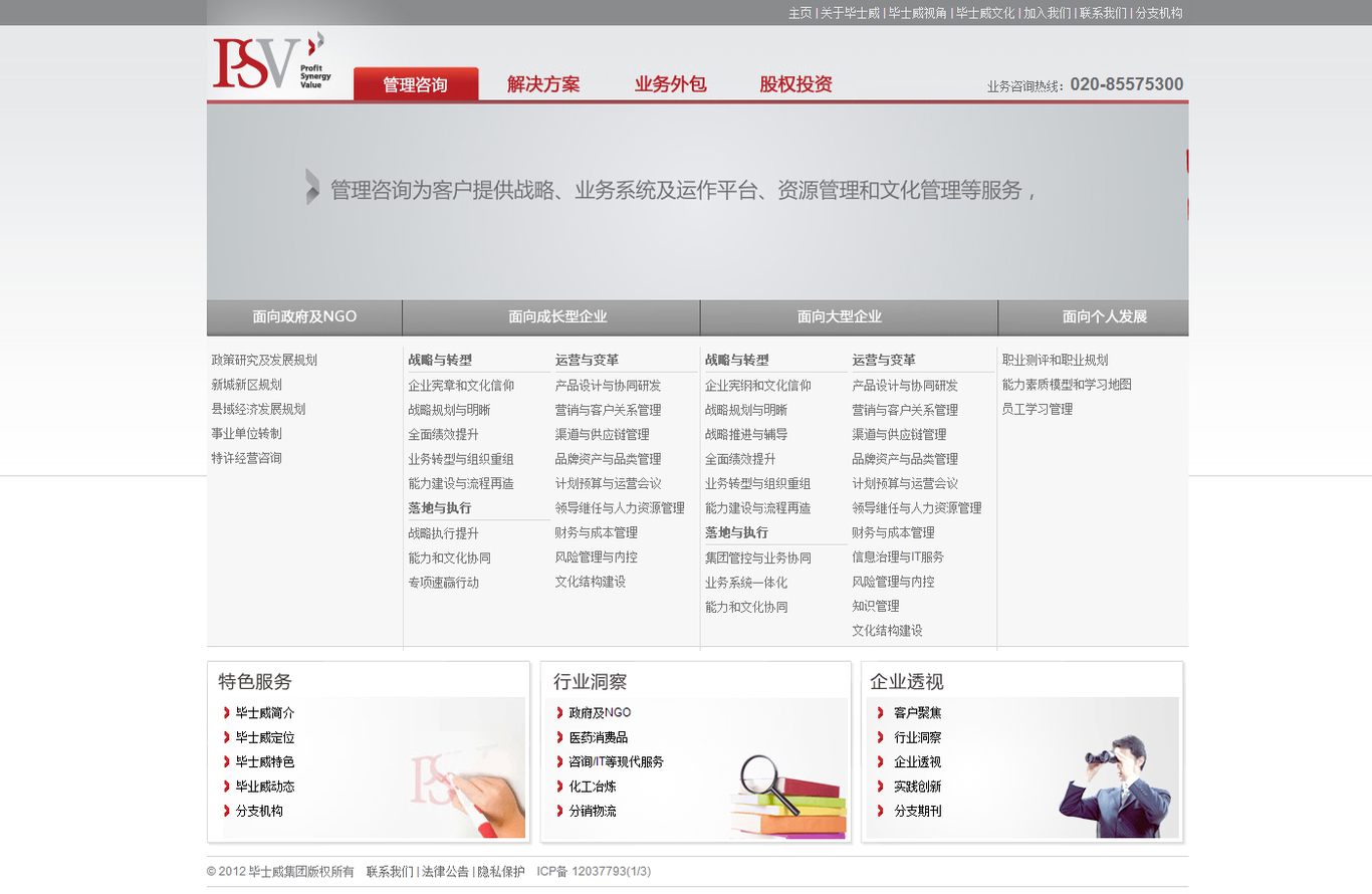 畢士威咨詢網(wǎng)站設(shè)計圖1