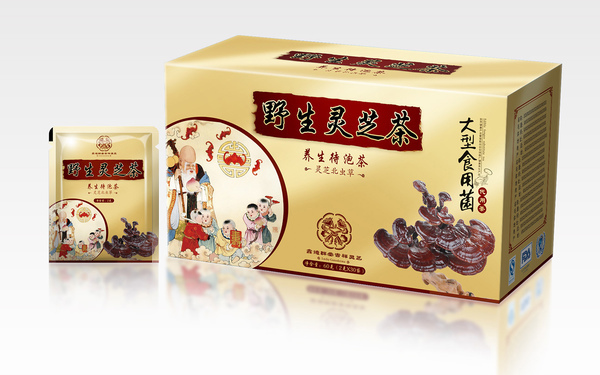 野生靈芝茶包裝紙盒