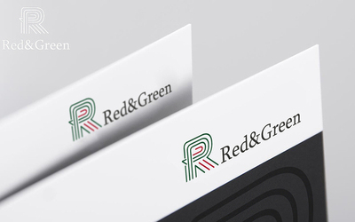 red&green纺织业标识设...