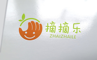 摘摘乐logo设计