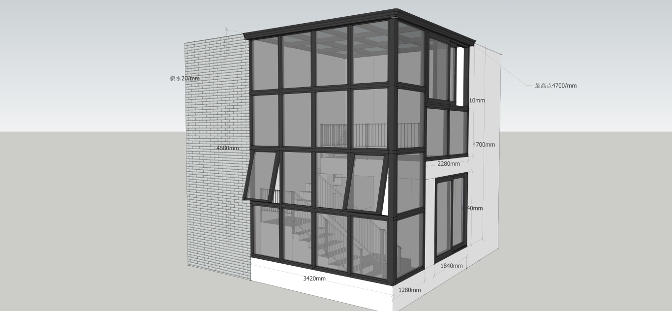 陽光房建模設計圖0