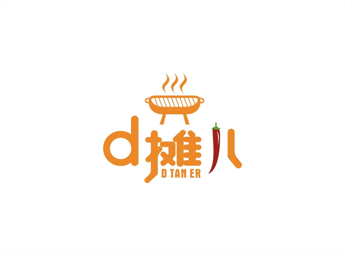 D攤兒餐飲品牌LOGO設(shè)計圖0