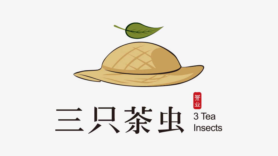 三只茶蟲品牌LOGO設(shè)計