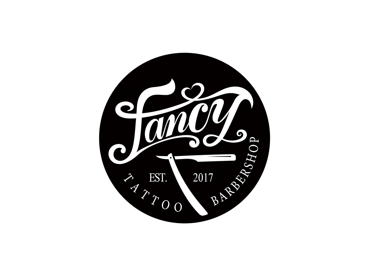 fancy 理發(fā)會所logo設計圖1