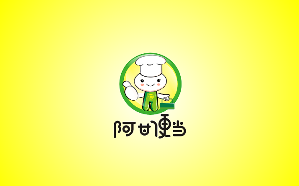 阿甘便当logo设计