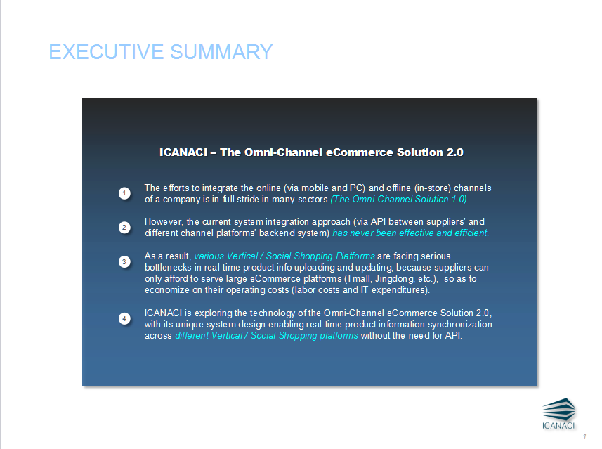 ICANACI Tech Presentation                              for Global Investors圖1