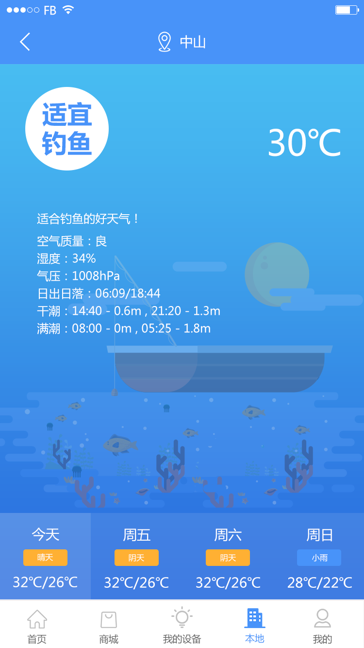 三友钓鱼APP界面设计图4