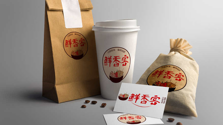 鲜香客 品牌LOGO设计图2