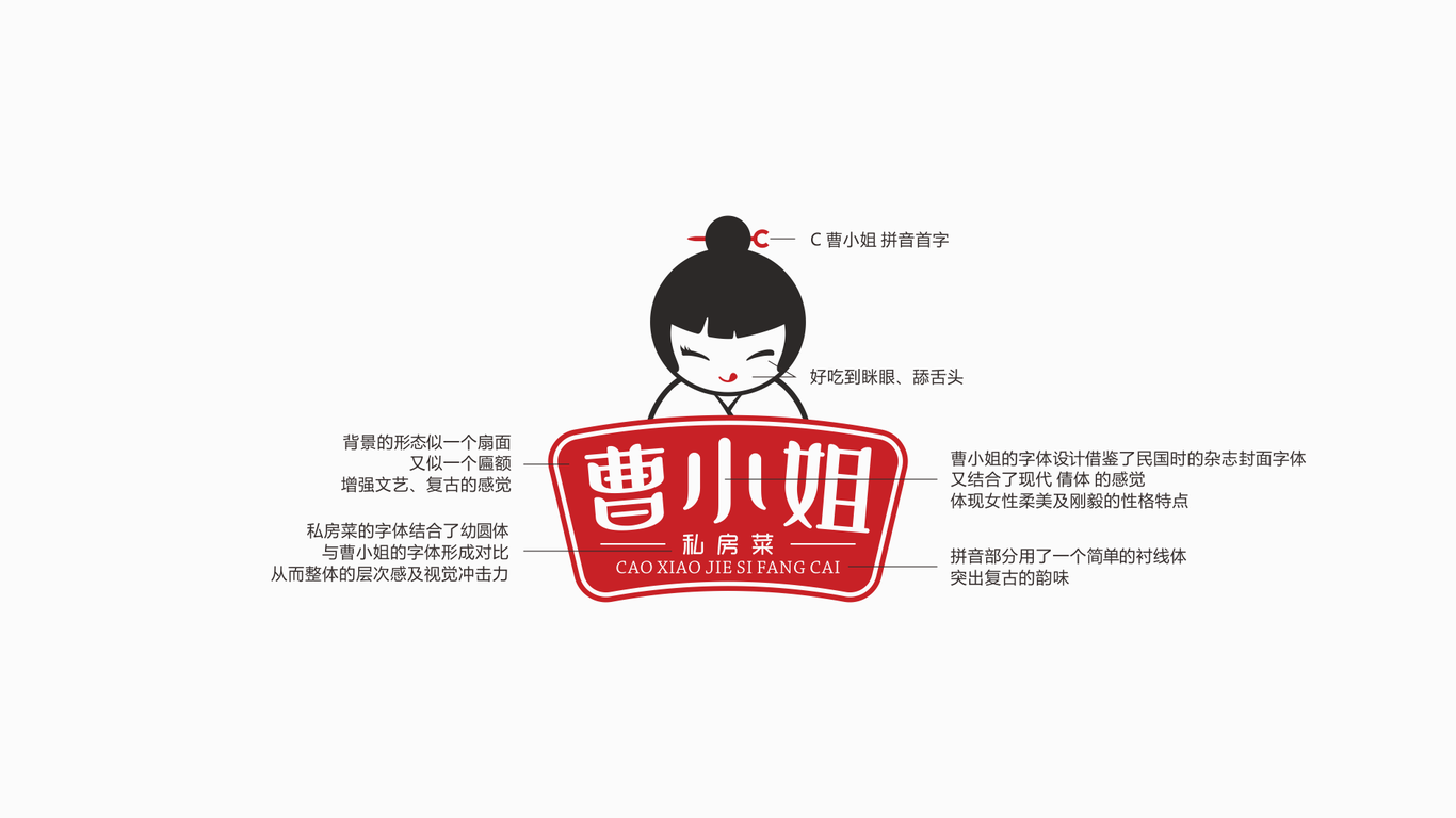 曹小姐私房菜 logo設計圖2