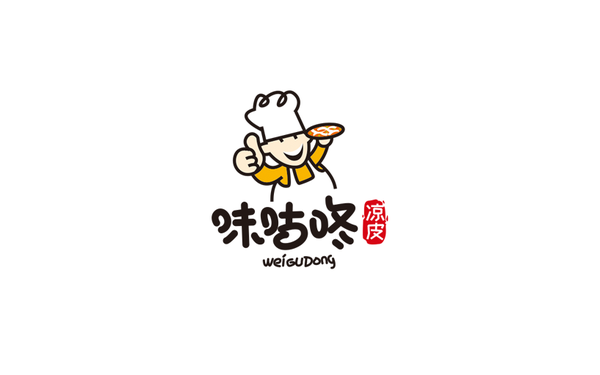 味咕咚涼皮餐飲品牌LOGO