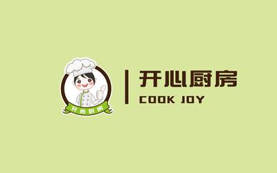 开心厨房logo品牌设计