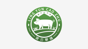 凌云草猪LOGO设计