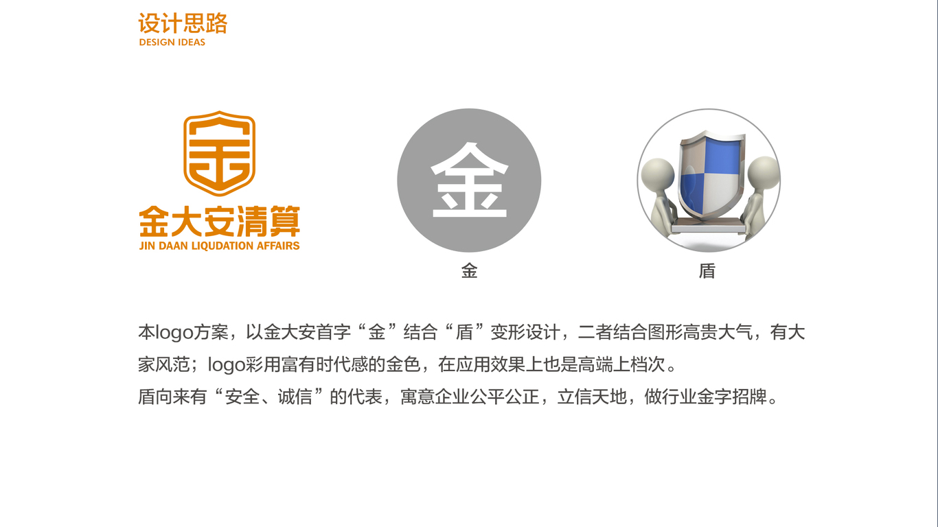 金大安清算LOGO设计中标图2