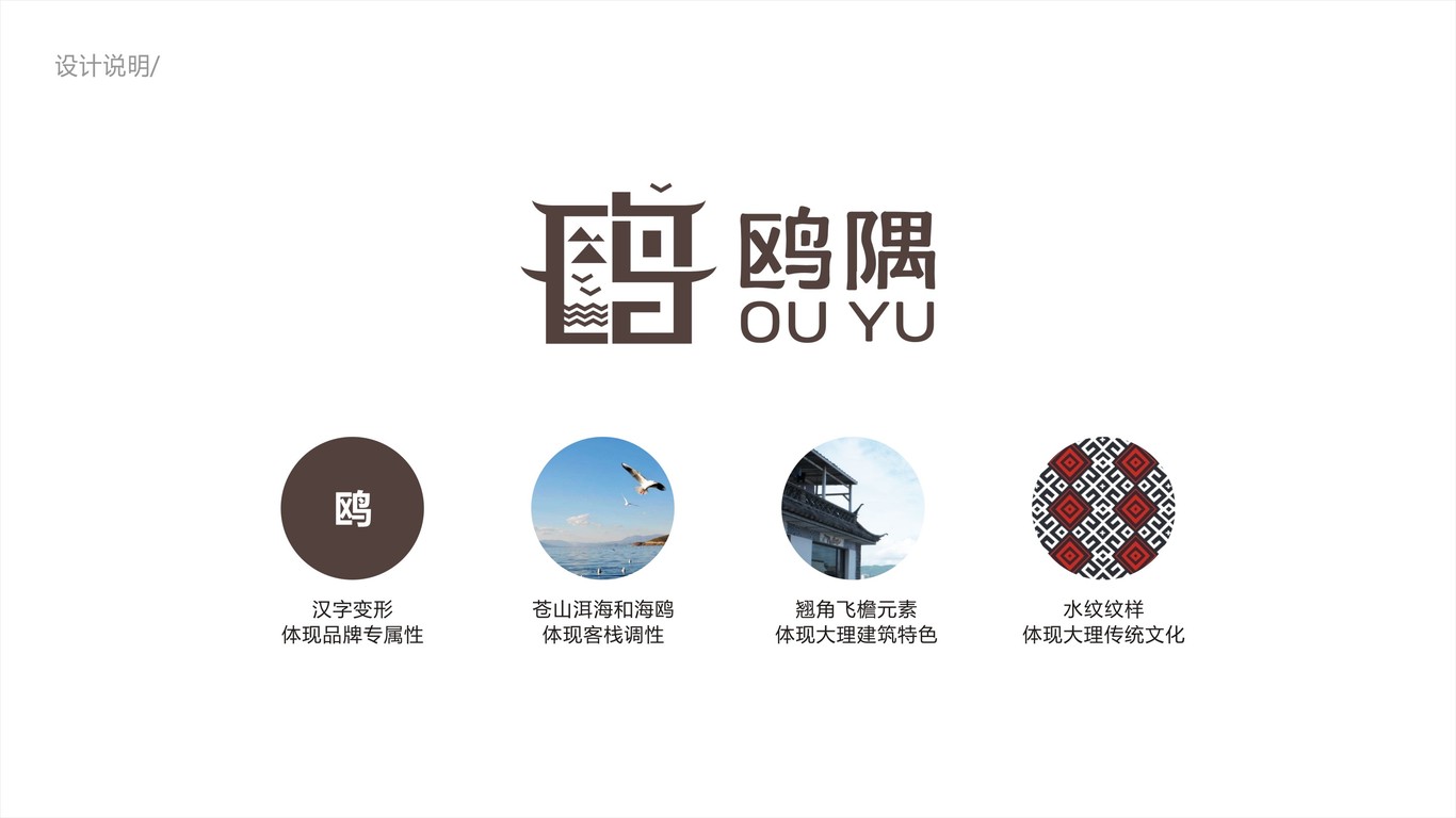 鷗隅精品海景客棧LOGO設計中標圖2