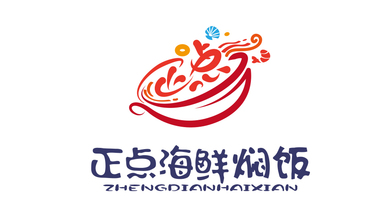 正点海鲜LOGO设计