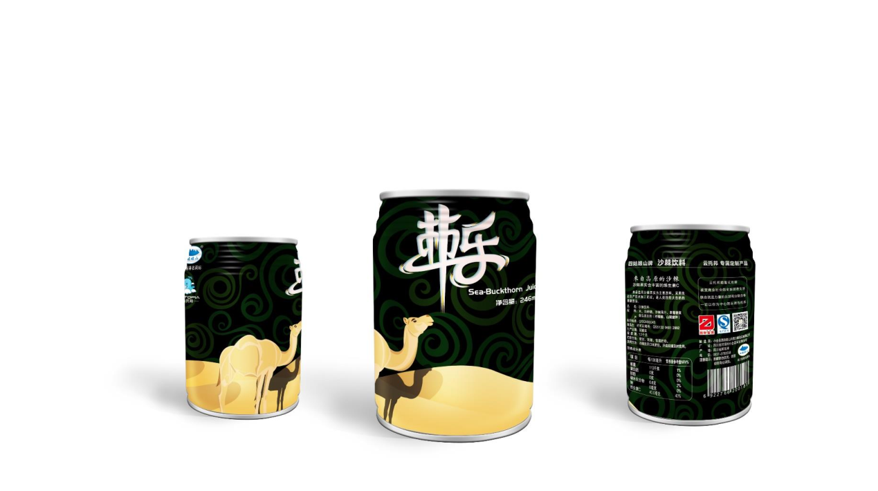 沙棘飲料包裝設(shè)計(jì)-手繪風(fēng)格圖0