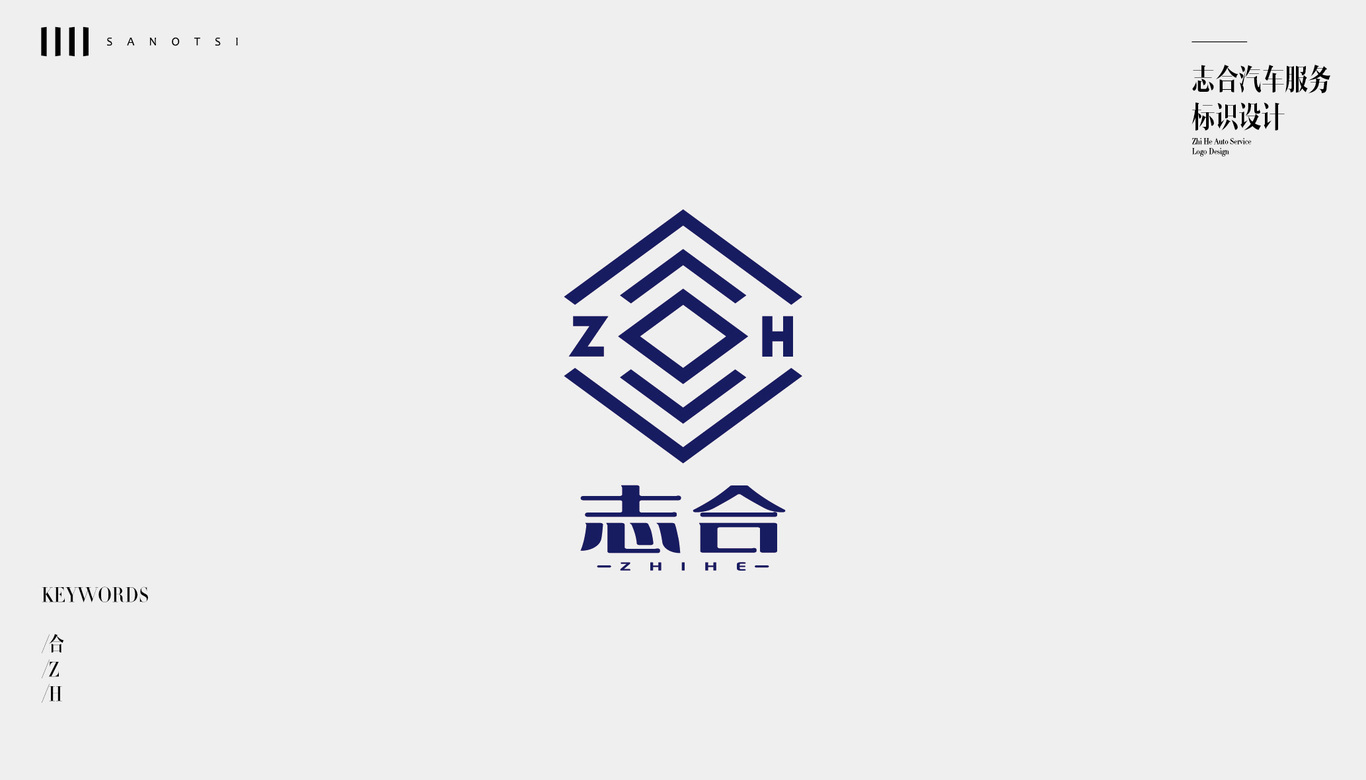 志合汽車銷售服務(wù)LOGO設(shè)計圖8