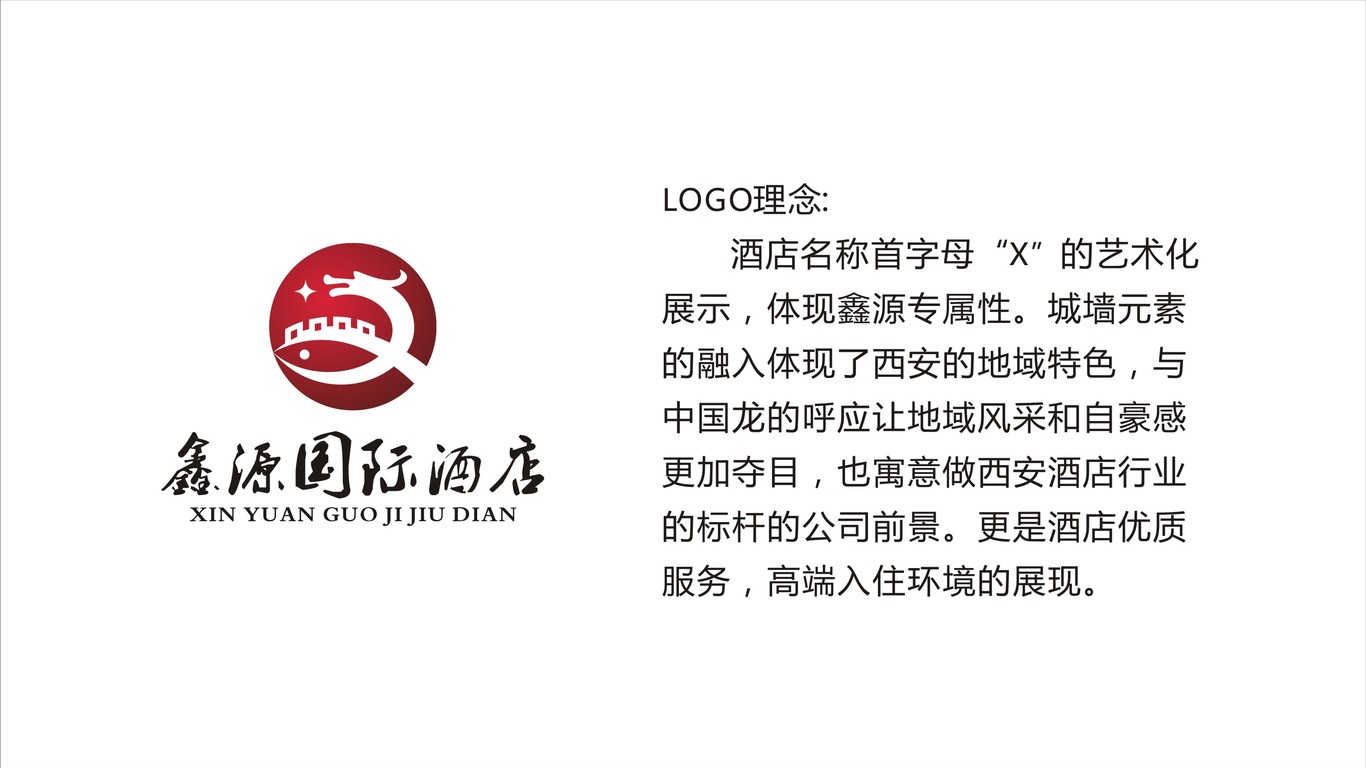 鑫源國際酒店LOGO設計中標圖2