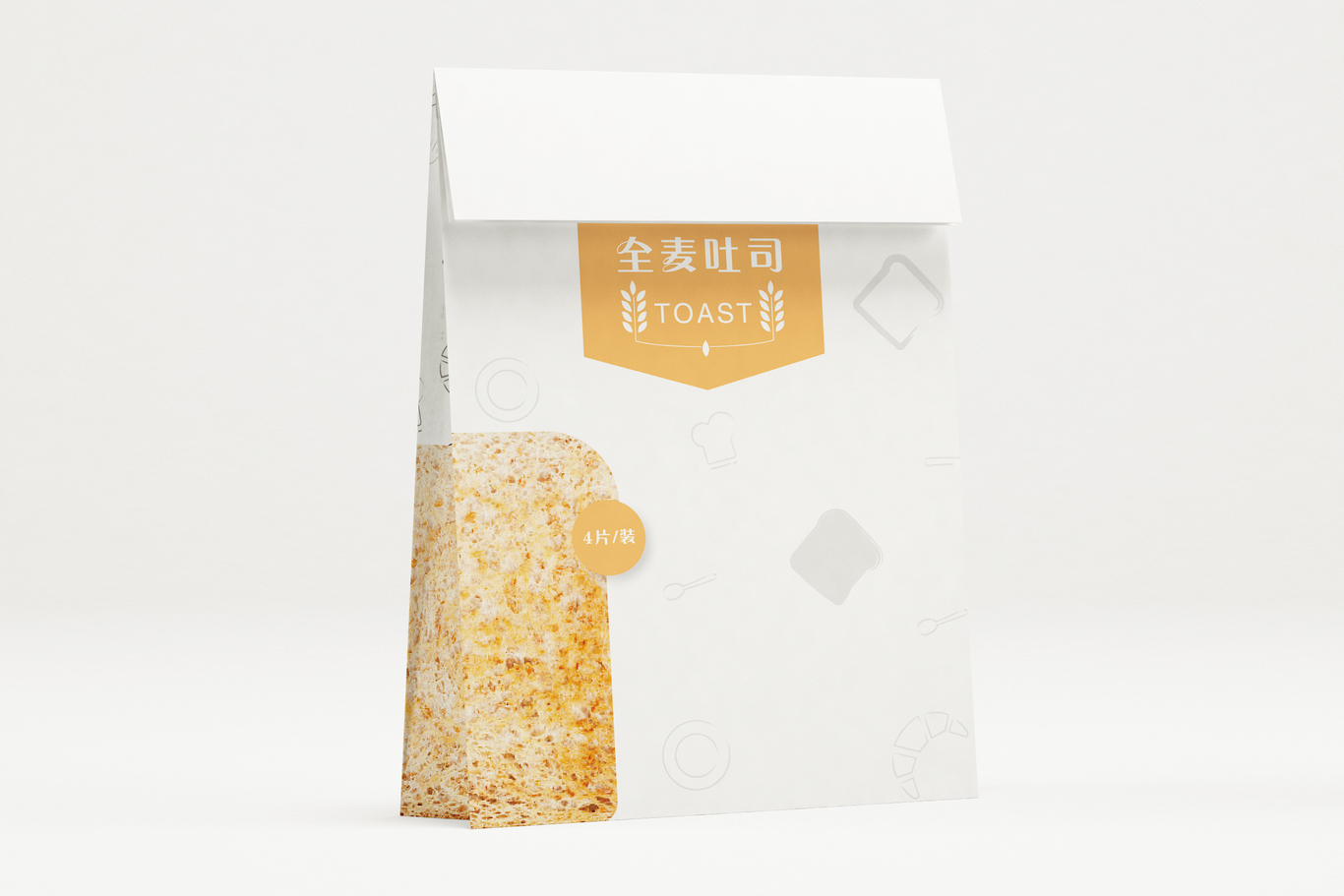 面包新语吐司包装及手提袋设计图3