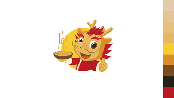 龍夢圓食品品牌LOGO設計