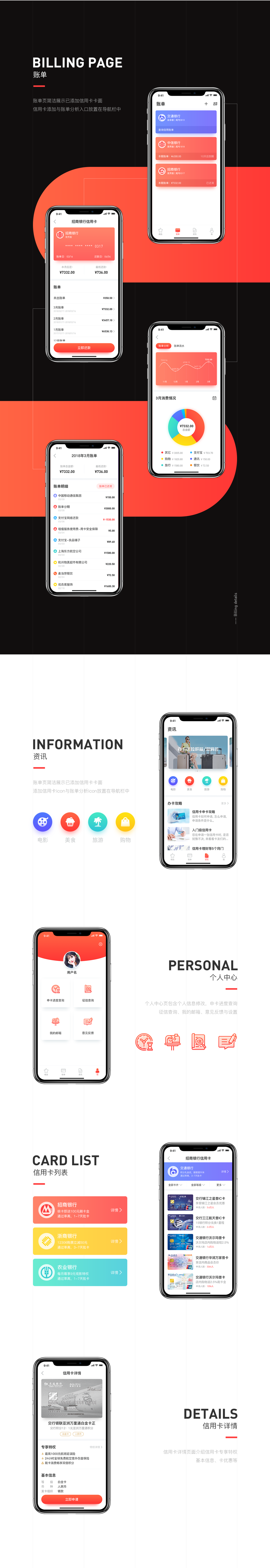 信用卡APP界面設計圖1