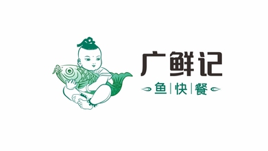 廣鮮記魚快餐品牌LOGO設(shè)計