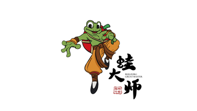 蛙大师餐饮品牌LOGO设计