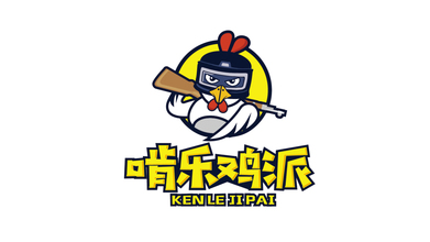 啃乐鸡派餐饮品牌LOGO设计