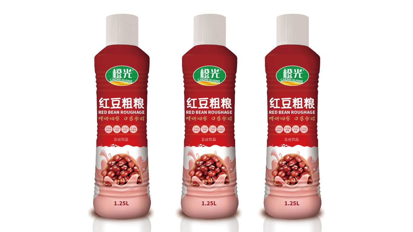 橙光紅豆粗糧飲料品牌包裝設(shè)計(jì)中標(biāo)圖3