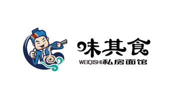 味其食私房面馆LOGO设计