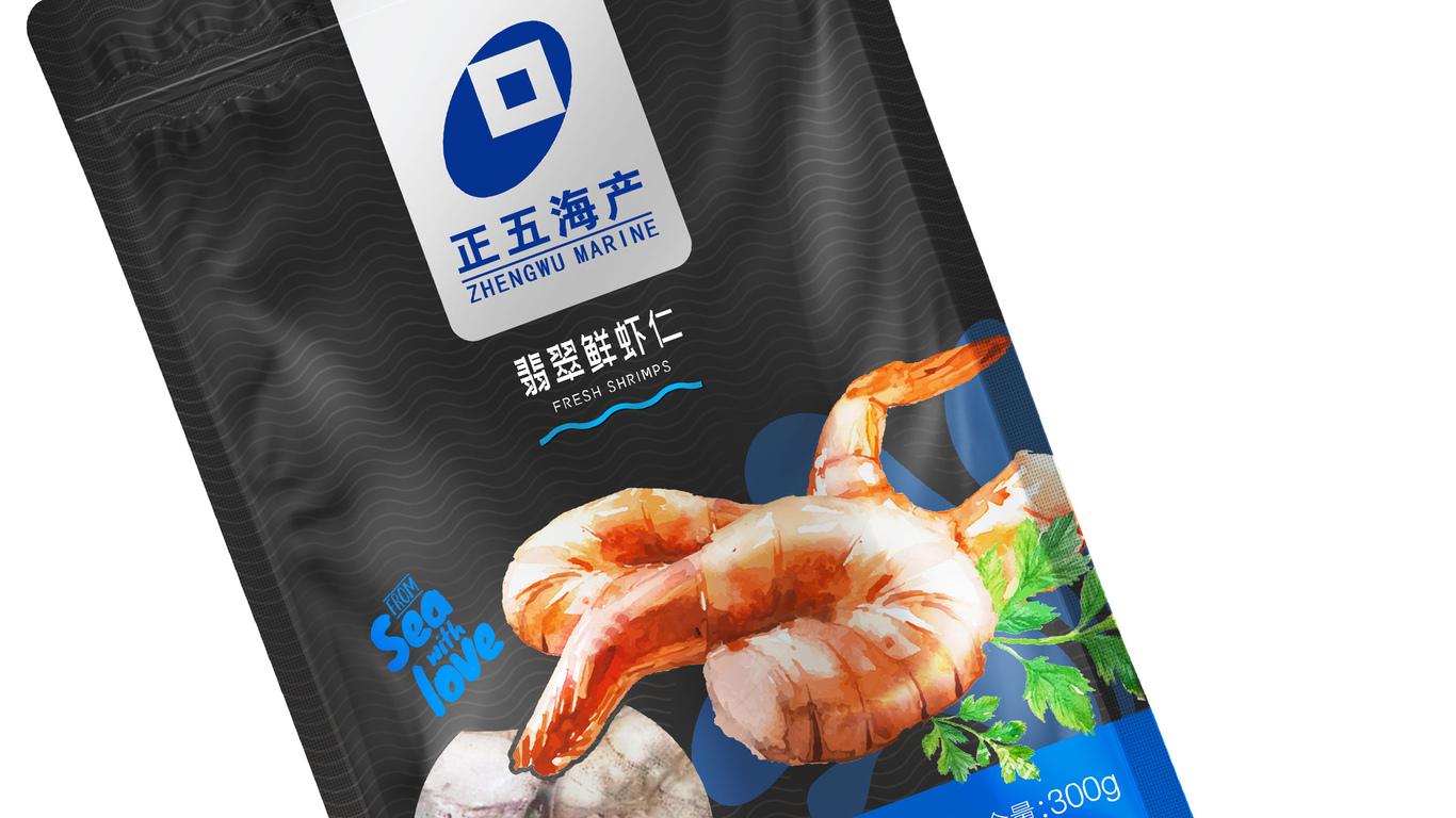 正五海產(chǎn)品牌蝦仁食品包裝設(shè)計(jì)中標(biāo)圖0