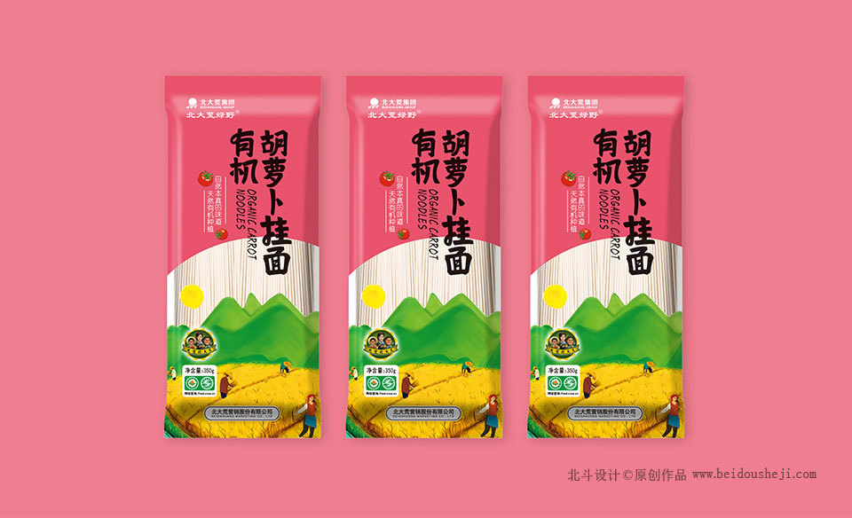 包裝設計能夠成就品牌差異---北大荒掛面包裝設計圖1