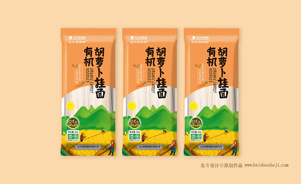 包裝設計能夠成就品牌差異---北大荒掛面包裝設計圖3