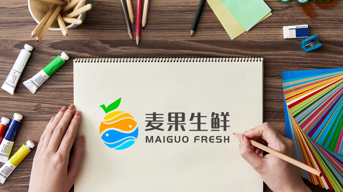 麦果生鲜品牌LOGO设计中标图2