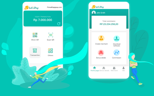 let’s pay app UI设计和插画设计