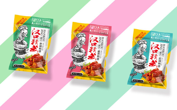 食品包裝該如何升級--漢口第一家·精武鴨脖品牌包裝升級案例
