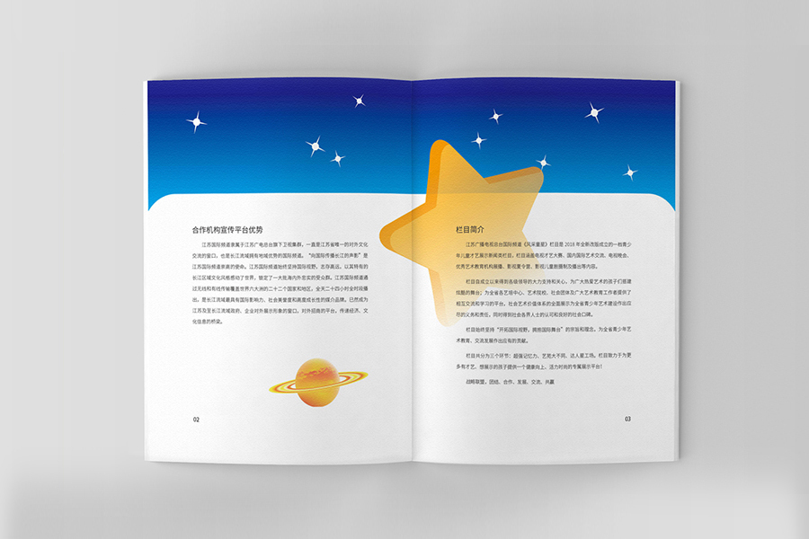 风采童星栏目推广画册设计图1