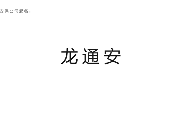 安防類(lèi)公司起名