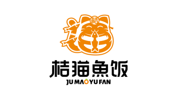 桔貓魚(yú)飯餐飲品牌LOGO設(shè)計(jì)