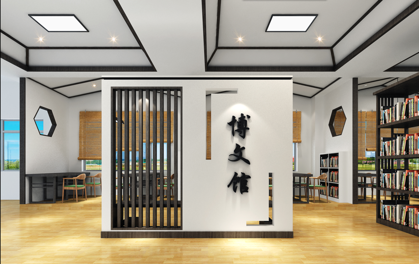 广西南宁市五一路小学图书室、书法教室设计项目图2