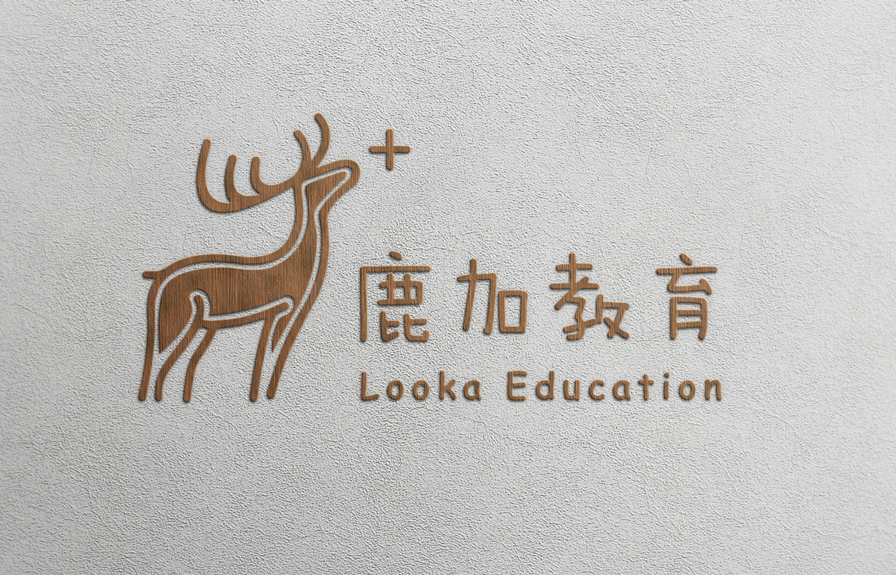鹿加教育LOGO设计图2