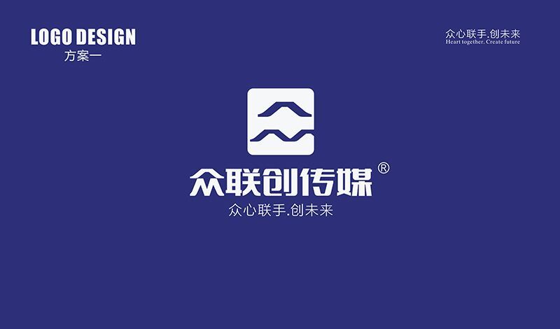 眾聯(lián)創(chuàng)傳媒公司品牌logo設計圖2