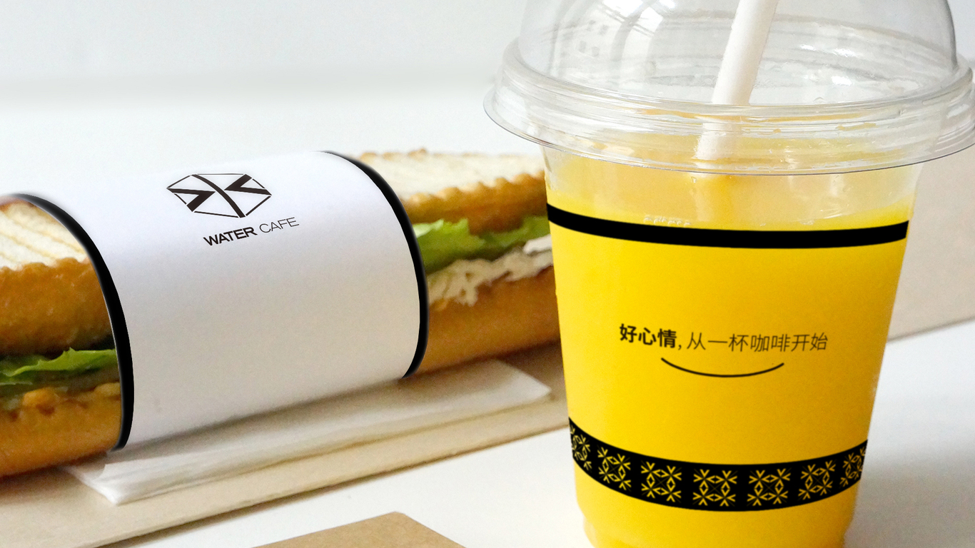 Water cafe 咖啡店品牌LOGO设计图10