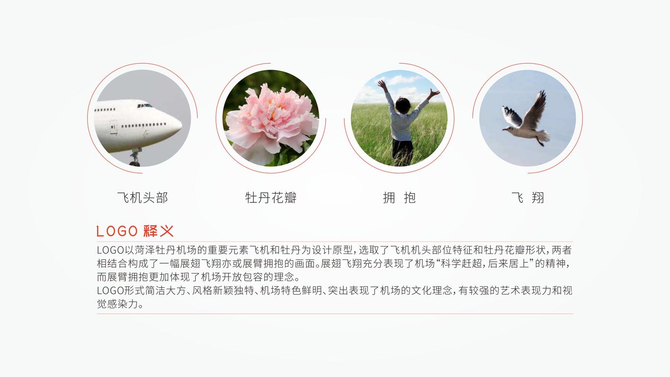 菏泽牡丹机场LOGO设计图2