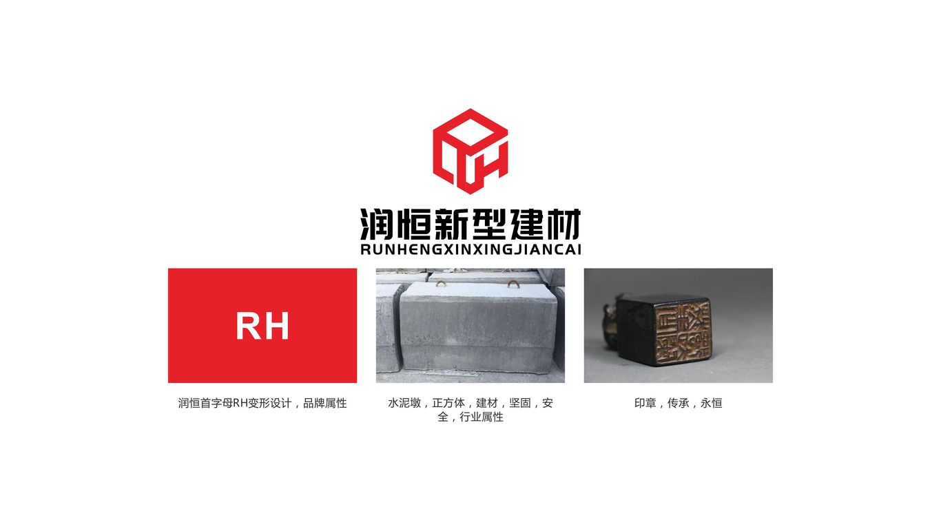 潤(rùn)恒新型建材公司LOGO設(shè)計(jì)中標(biāo)圖0