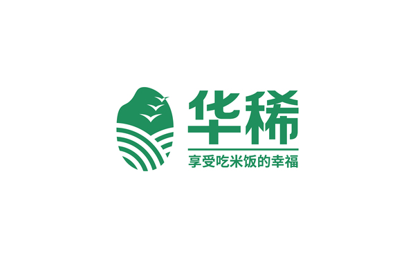 华稀大米高端有机大米品牌LOGO设计